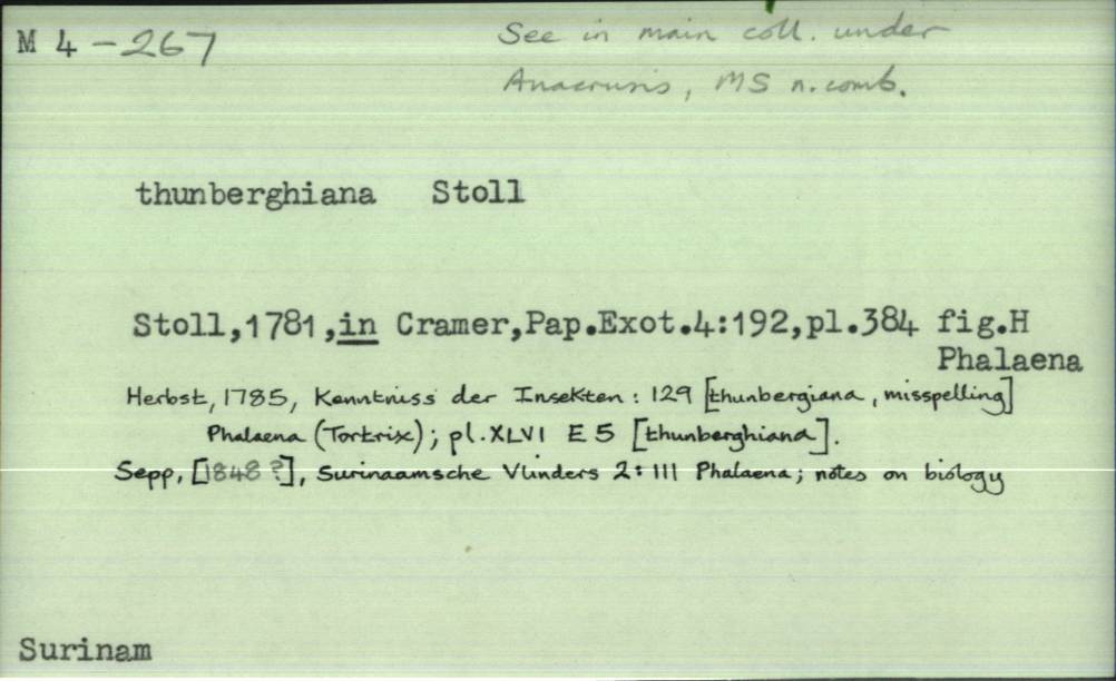 front of card